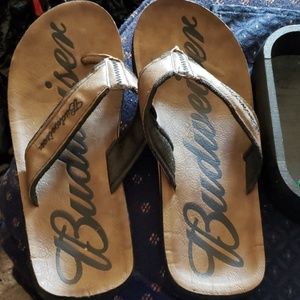 mens budweiser flip flops